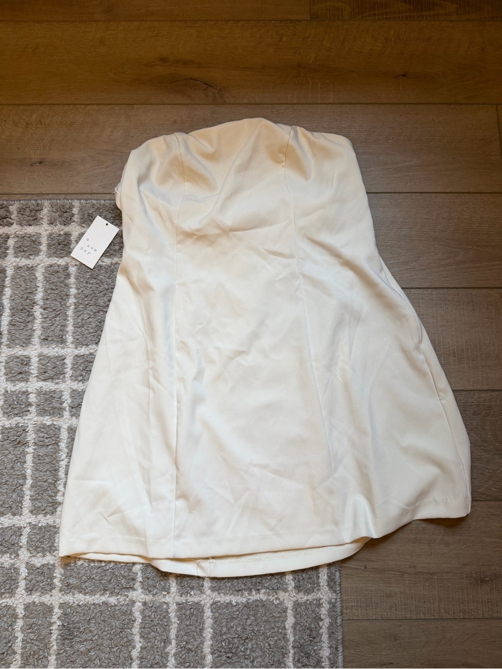 Strapless Cream Dress